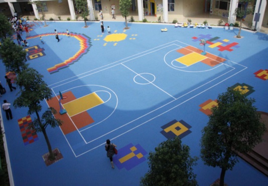 郑州篮球场悬浮拼装地板